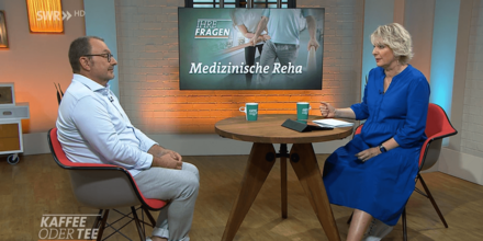 Jetzt in der ARD Mediathek: Dr. Bernd Mössinger beantwortet Fragen zur Reha bei "Kaffee oder Tee" vom SWR