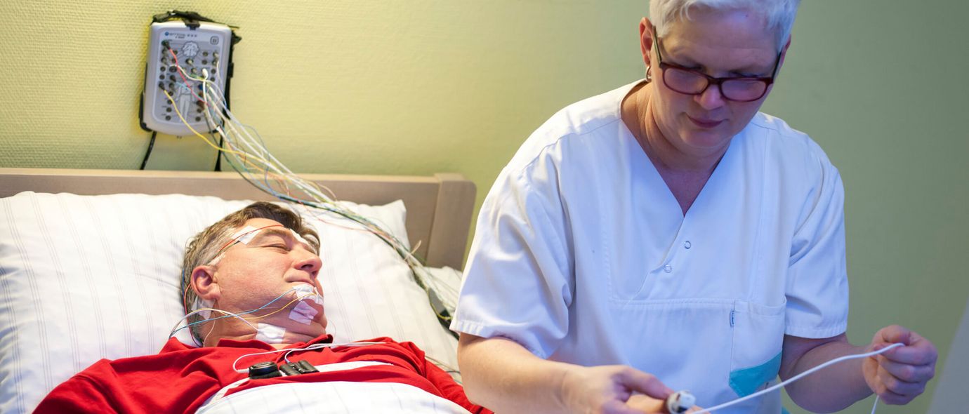 Patient im Schlaflabor